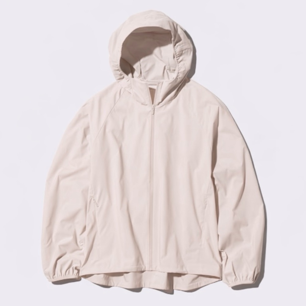 Uniqlo Beige Pocketable UV Protection Lightweight Water Resistant Jacket